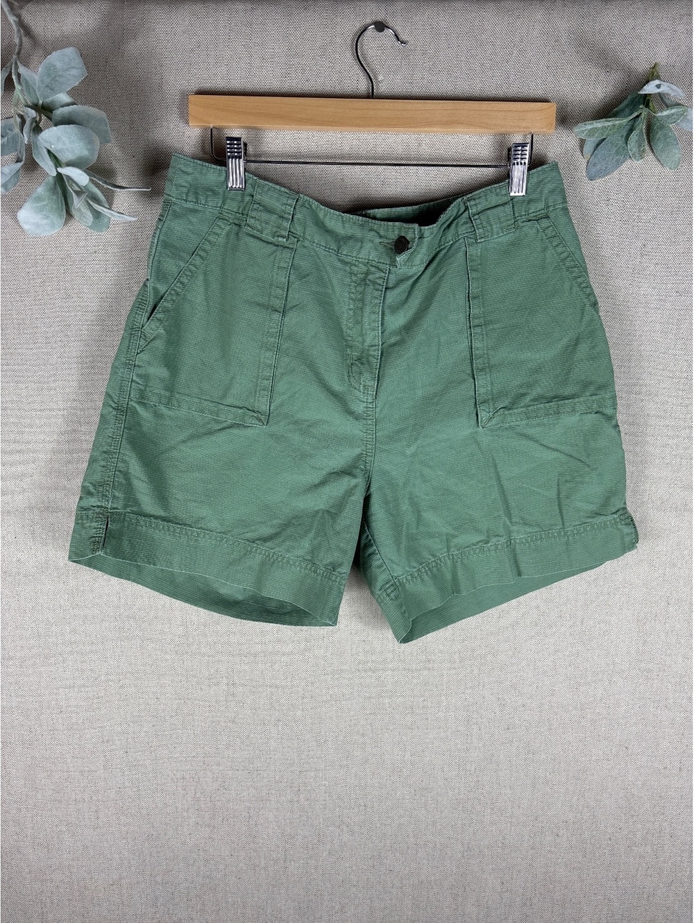 Woolrich > Green High Waist Bermuda Shorts Cotton 12